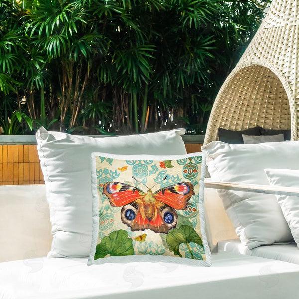Stupell Industries Evelia Designs | Boho Butterfly Florals Printed Throw Pillow