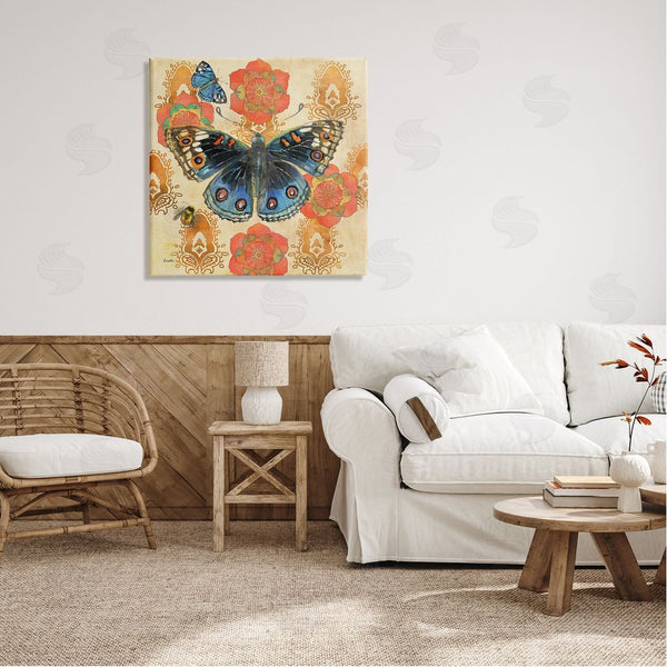 Stupell Industries Evelia Designs | Butterfly Damask Floral Shapes Wall Art