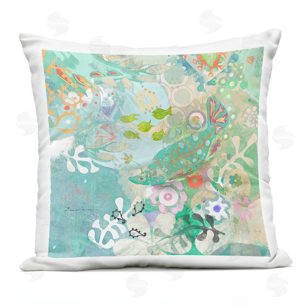 Stupell Industries Evelia Designs | Coral & Fish Marine Life Floral Printed Throw Pillow