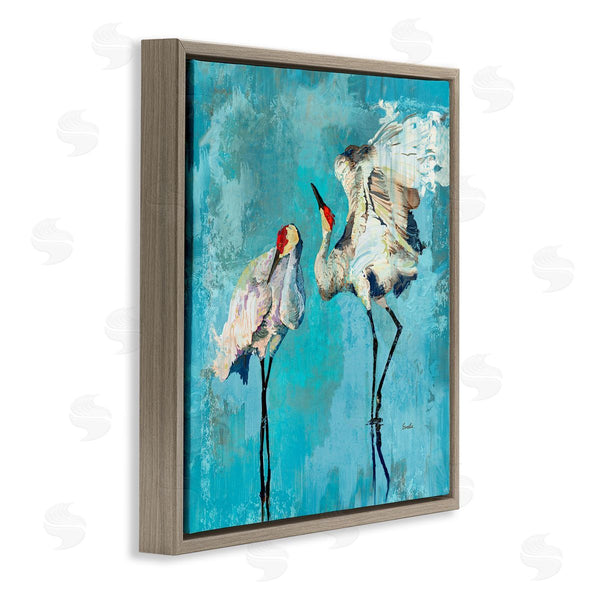 Stupell Industries Evelia Designs | Cranes On Blue Abstract