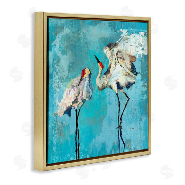 Stupell Industries Evelia Designs | Cranes On Blue Abstract