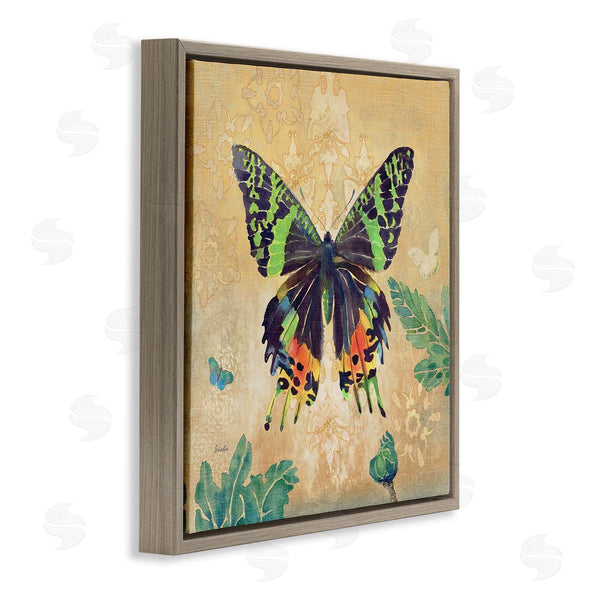 Stupell Industries Evelia Designs | Floral Butterfly Vintage Pattern Wall Art