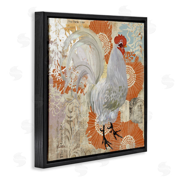 Stupell Industries Evelia Designs | Floral Chicken Kitchen Collage Wall Art