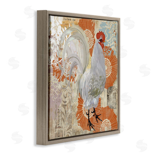 Stupell Industries Evelia Designs | Floral Chicken Kitchen Collage Wall Art