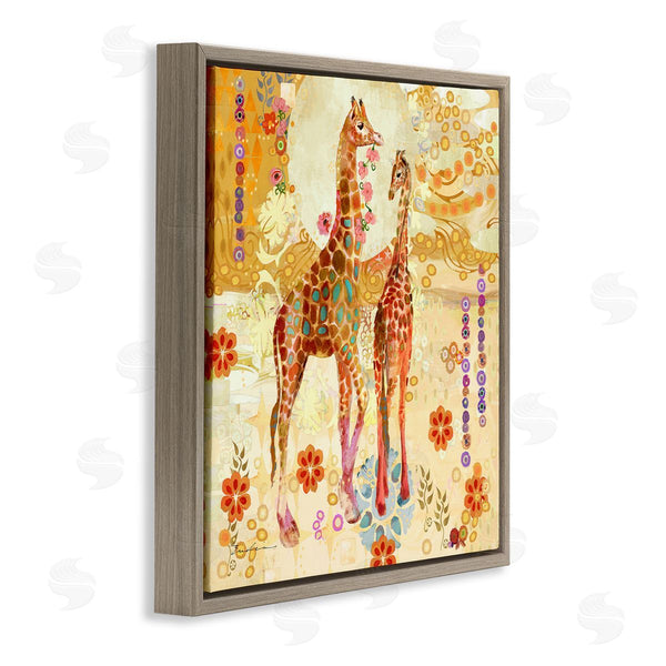 Stupell Industries Evelia Designs | Floral Patterned Giraffes