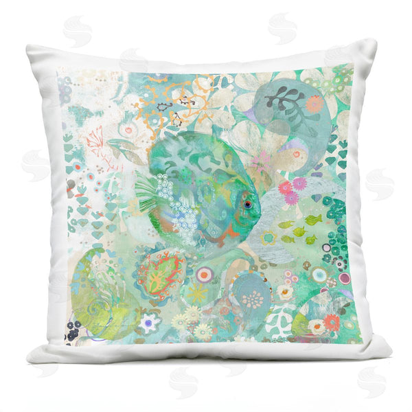 Stupell Industries Evelia Designs | Floral Sea Life Botanical Collage Printed Throw Pillow
