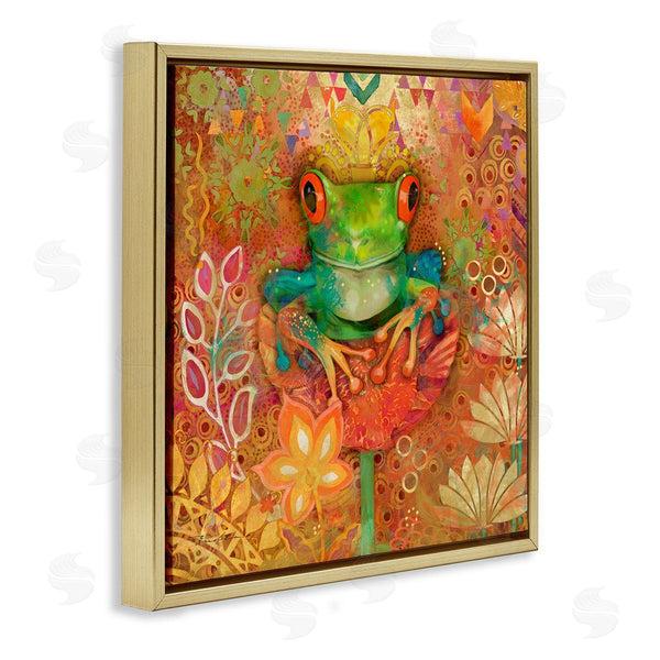 Stupell Industries Evelia Designs | Frog Perched On Flower