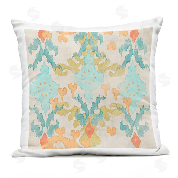 Stupell Industries Evelia Designs | Fun Ikat Floral Shapes Printed Throw Pillow