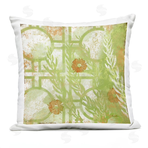Stupell Industries Evelia Designs | Green Botanical Geometric Shapes Printed Throw Pillow
