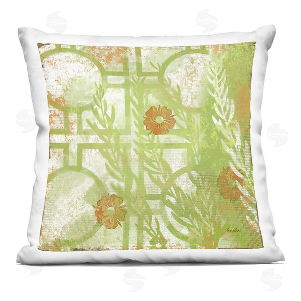 stupell industries Evelia Designs | Green Botanical Geometric Shapes Printed Throw Pillow