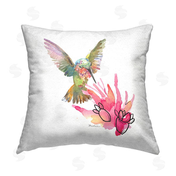Stupell Industries Evelia Designs | Hummingbird & Cactus Printed Throw Pillow