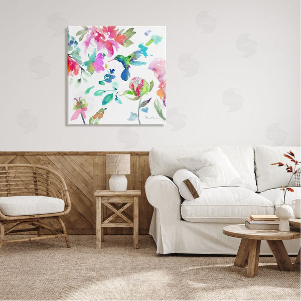 Stupell Industries Evelia Designs | Hummingbird Vivid Tree Blossoms Wall Art