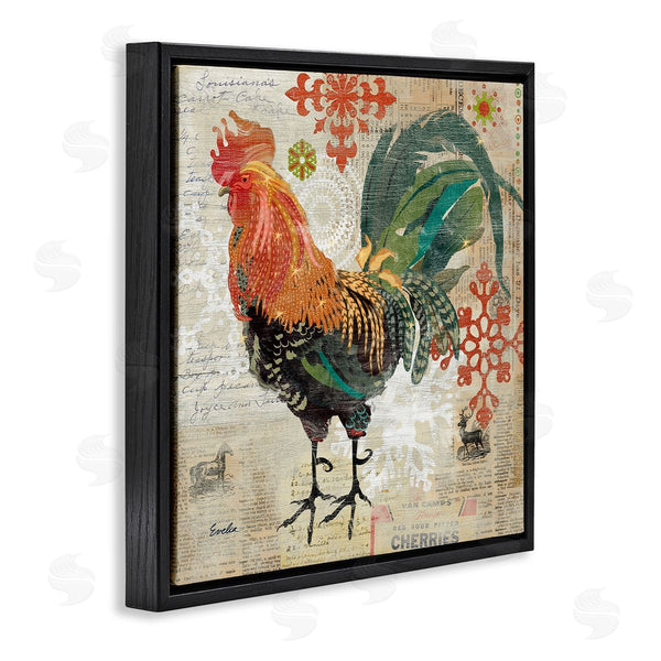 Stupell Industries Evelia Designs | Kitchen Rooster Farmhouse Collage Wall Art