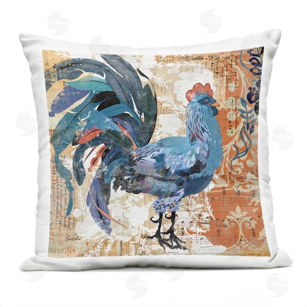 Stupell Industries Evelia Designs | Layered Paisley Pattern Rooster Printed Throw Pillow