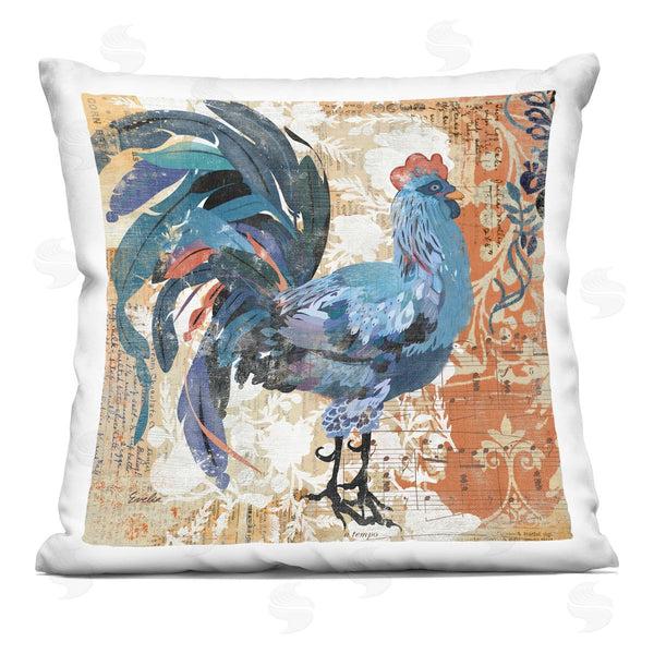 stupell industries Evelia Designs | Layered Paisley Pattern Rooster Printed Throw Pillow