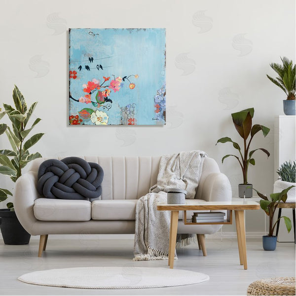 Stupell Industries Evelia Designs | Modern Birds & Flowers Scenery Wall Art