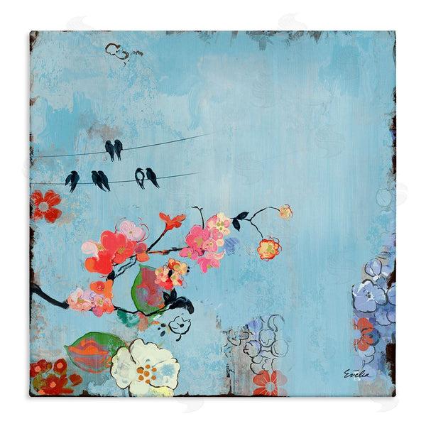 stupell industries Evelia Designs | Modern Birds & Flowers Scenery Wall Art