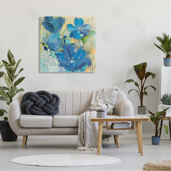 Stupell Industries Evelia Designs | Modern Blue Geraniums Patterned Wall Art