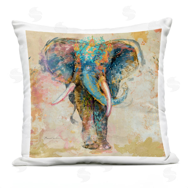 Stupell Industries Evelia Designs | Modern Patterned Elephant Wildlife Printed Throw Pillow
