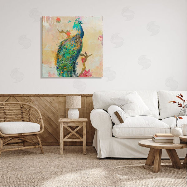 Stupell Industries Evelia Designs | Modern Peacock Cherry Blossoms Wall Art