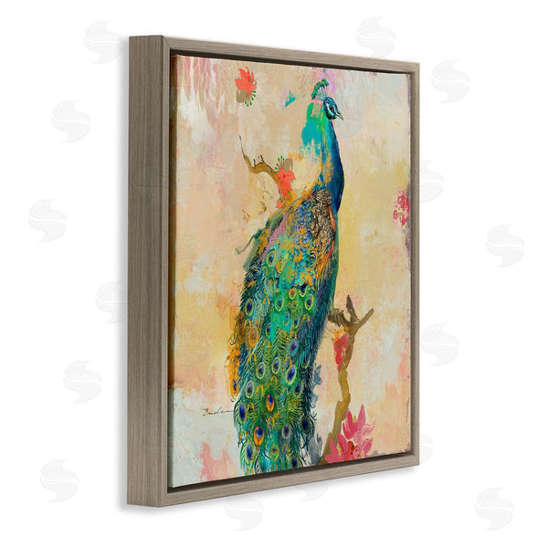 Stupell Industries Evelia Designs | Modern Peacock Cherry Blossoms Wall Art