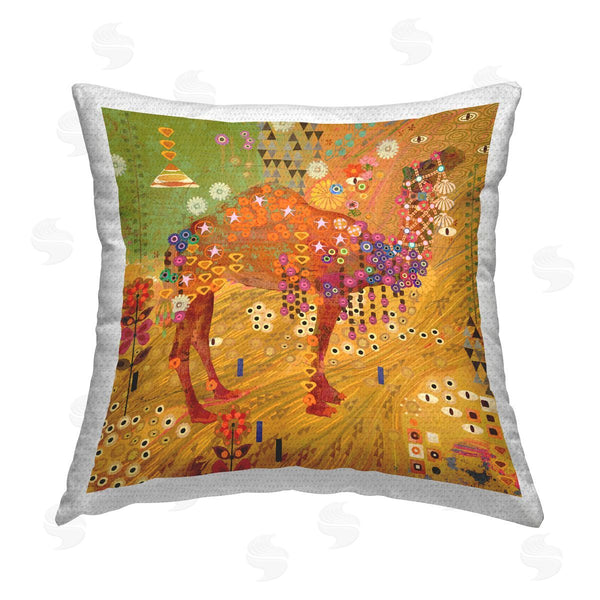 Stupell Industries Evelia Designs | Mosaic Patterned Camel Printed Throw Pillow