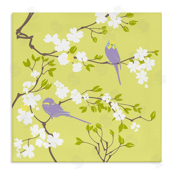 stupell industries Evelia Designs | Parakeets & Cherry Blossoms