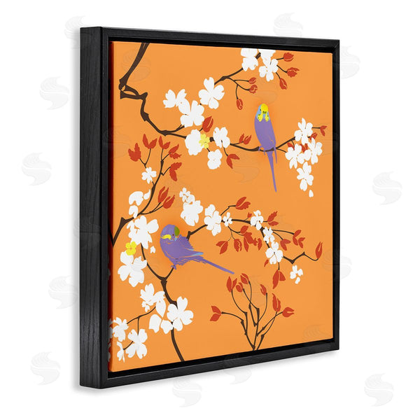 Stupell Industries Evelia Designs | Parakeets On Orange