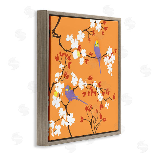 Stupell Industries Evelia Designs | Parakeets On Orange