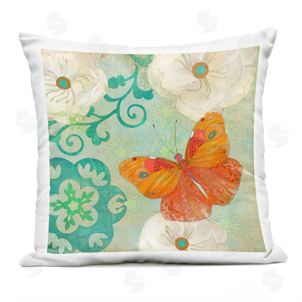 Stupell Industries Evelia Designs | Patterned Floral Butterfly Blossom Printed Throw Pillow