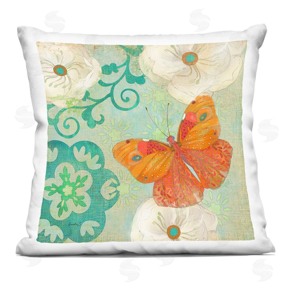 stupell industries Evelia Designs | Patterned Floral Butterfly Blossom Printed Throw Pillow