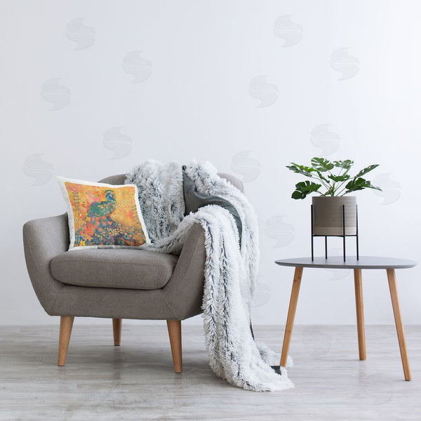 Stupell Industries Evelia Designs | Peacock Abstract Pattern Printed Throw Pillow