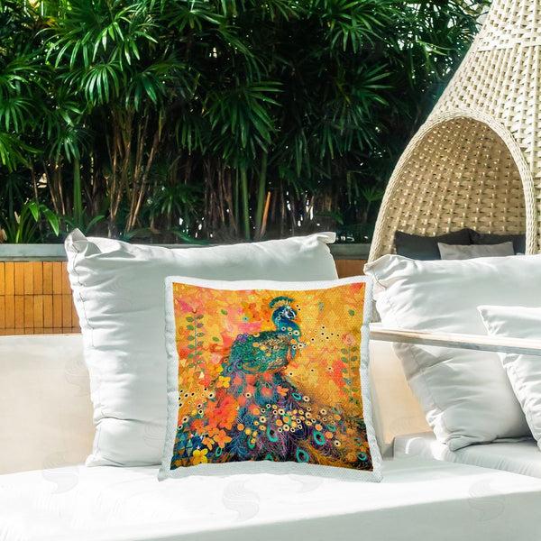 Stupell Industries Evelia Designs | Peacock Abstract Pattern Printed Throw Pillow