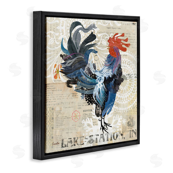 Stupell Industries Evelia Designs | Retro Rooster Farmhouse Kitchen Wall Art