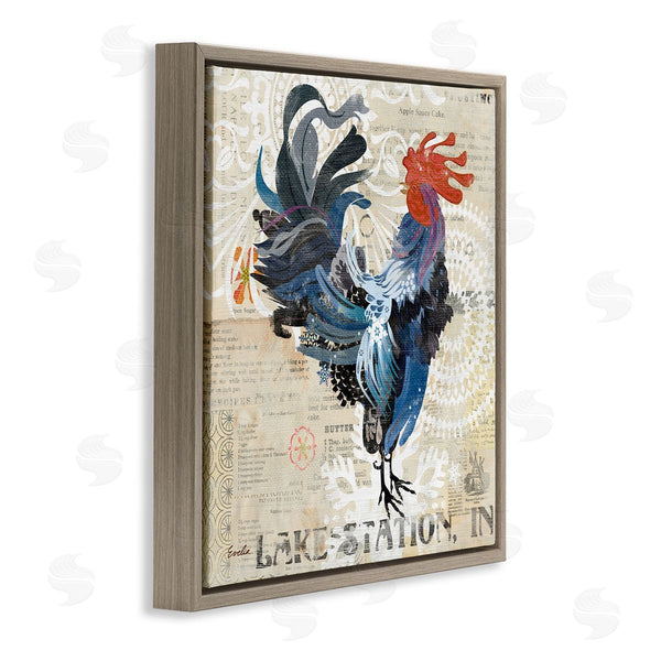 Stupell Industries Evelia Designs | Retro Rooster Farmhouse Kitchen Wall Art