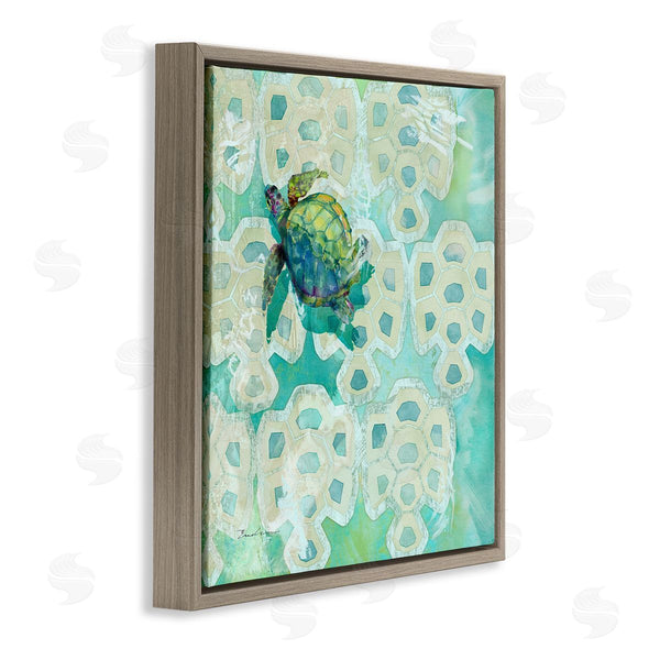 Stupell Industries Evelia Designs | Sea Turtle Geometric Pattern Wall Art