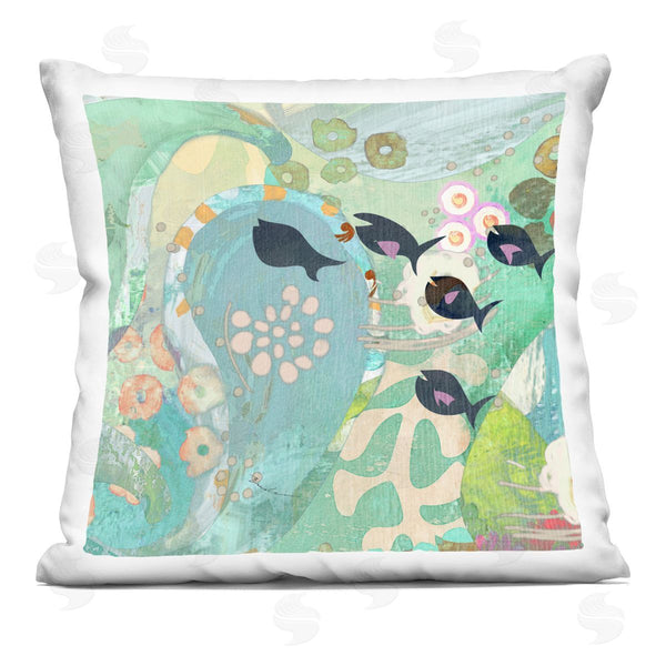 stupell industries Evelia Designs | Swimming Abstract Fish Sea Life Printed Throw Pillow