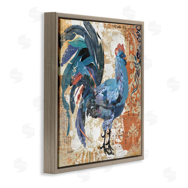 Stupell Industries Evelia Designs | Vintage Rooster Floral Collage Wall Art