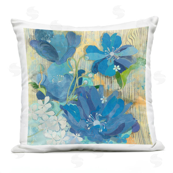 Stupell Industries Evelia Designs | Vivid Blue Blossom Pattern Printed Throw Pillow