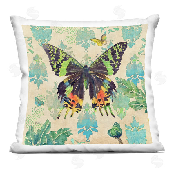 stupell industries Evelia Designs | Vivid Butterfly Damask Pattern Printed Throw Pillow