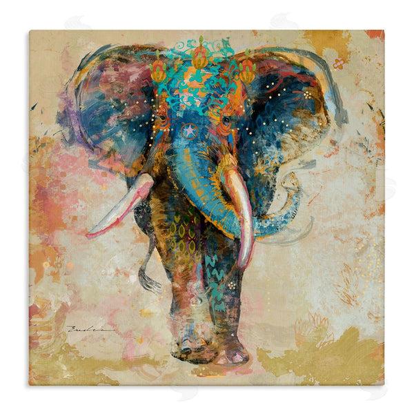 stupell industries Evelia Designs | Vivid Elephant Collage Pattern Wall Art
