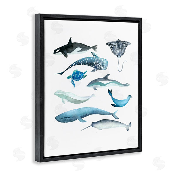 Stupell Industries Evelyn Coleman | Underwater Creatures In Blues