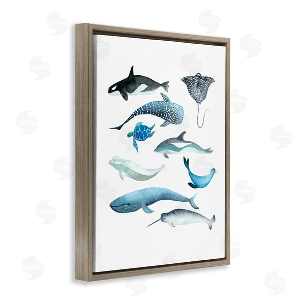 Stupell Industries Evelyn Coleman | Underwater Creatures In Blues