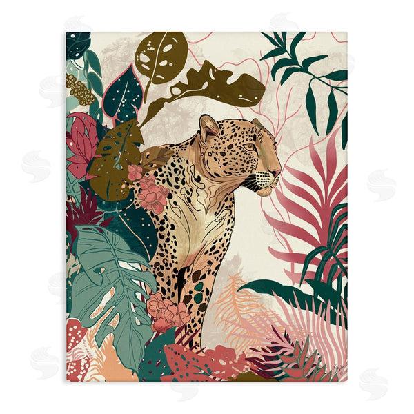 stupell industries Fab Funky | Cheetah Tropical Leaf Pattern Wall Art