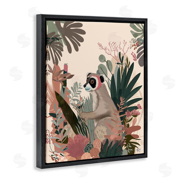 Stupell Industries Fab Funky | Happy Lemur And Plants