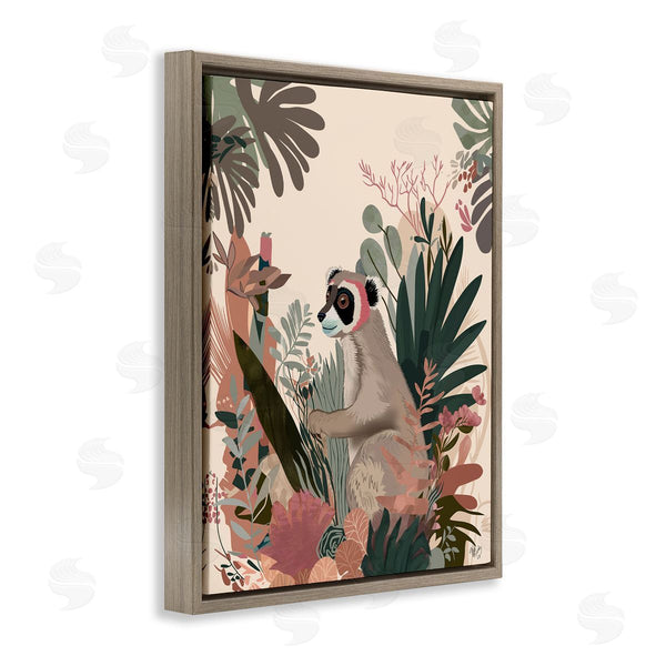 Stupell Industries Fab Funky | Happy Lemur And Plants