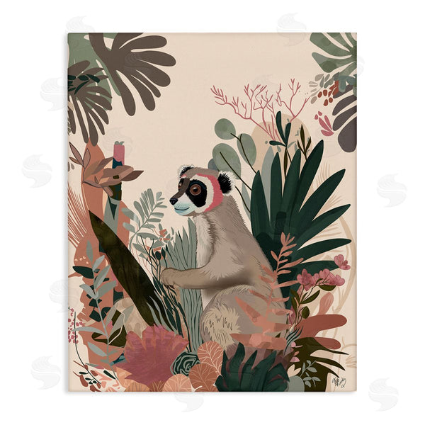 stupell industries Fab Funky | Happy Lemur and Plants