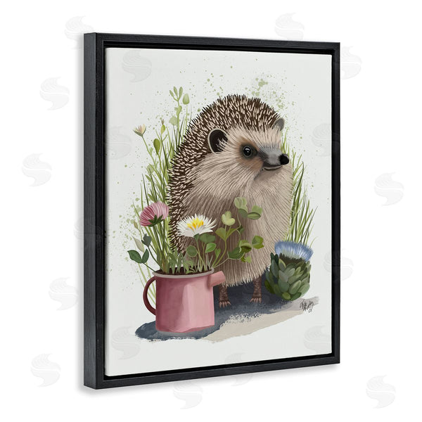 Stupell Industries Fab Funky | Hedgehog With Garden Plants