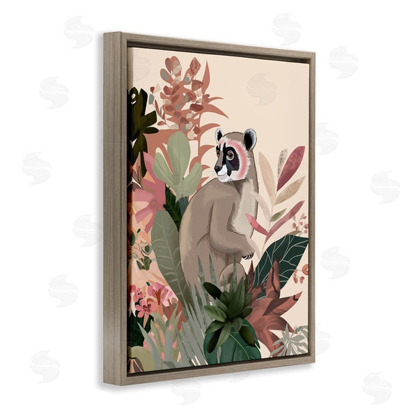 Stupell Industries Fab Funky | Lemur And Tropical Plants
