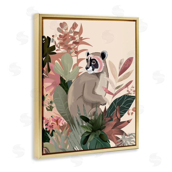 Stupell Industries Fab Funky | Lemur And Tropical Plants